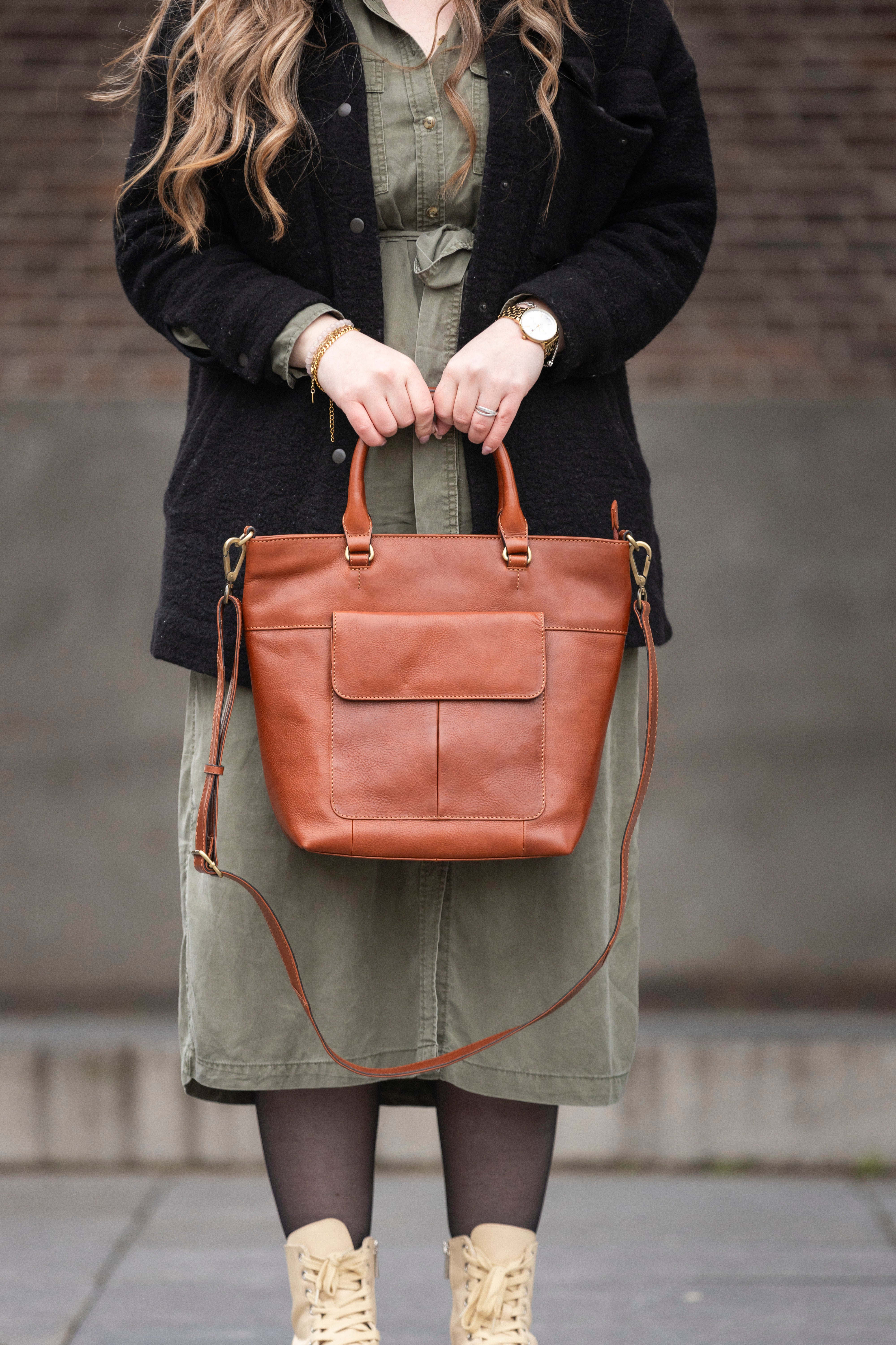 Leren Shopper Cognac Charlotte - Lioné - Lioné