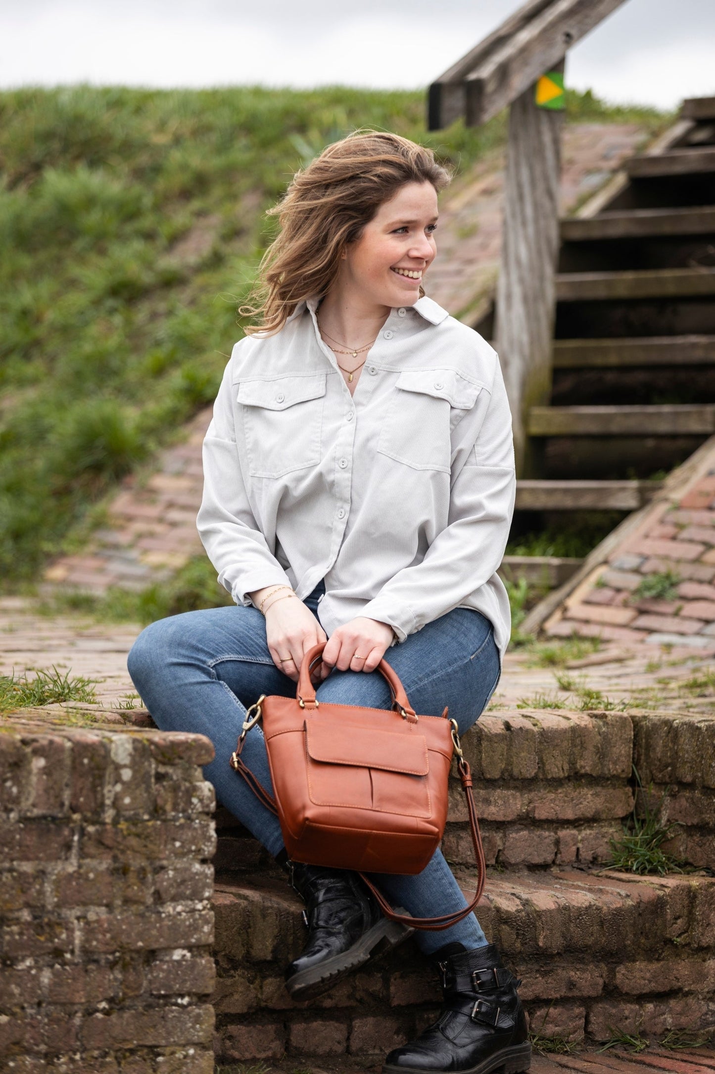 Leren Shopper Cognac Donna - Lioné - Lioné