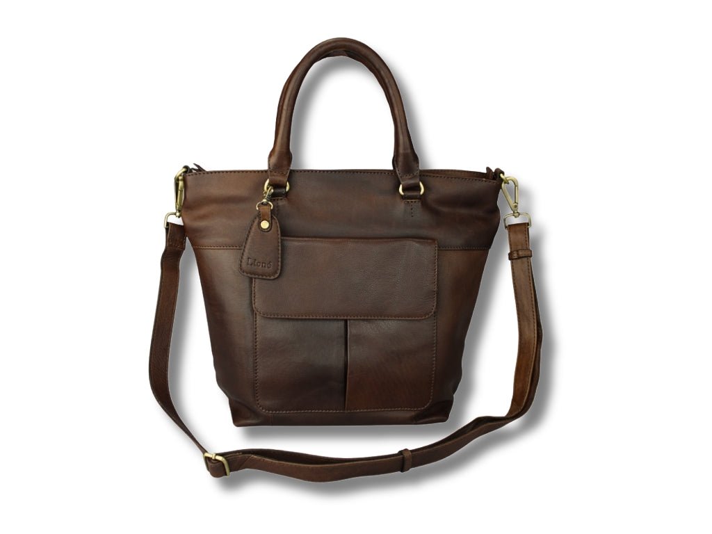 Leren Shopper Donker Bruin Charlotte - Lioné - Lioné