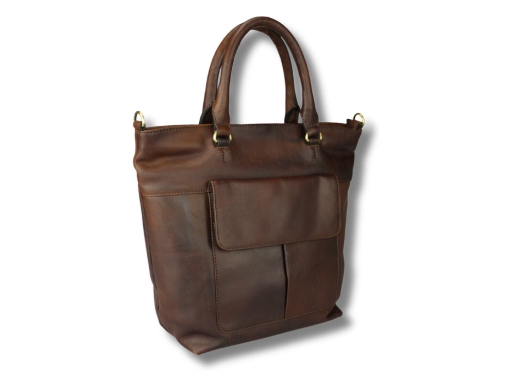 Leren Shopper Donker Bruin Charlotte - Lioné - Lioné