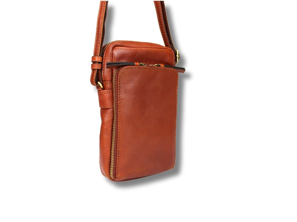 Leren Telefoontasje Cognac Beau - Lioné - Lioné