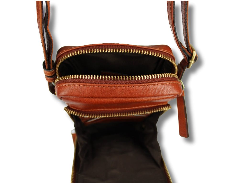 Leren Telefoontasje Cognac Beau - Lioné - Lioné