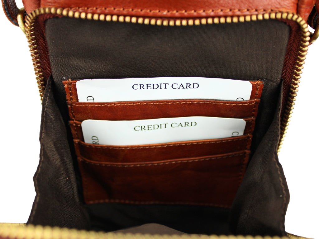 Leren Telefoontasje Cognac Beau - Lioné - Lioné