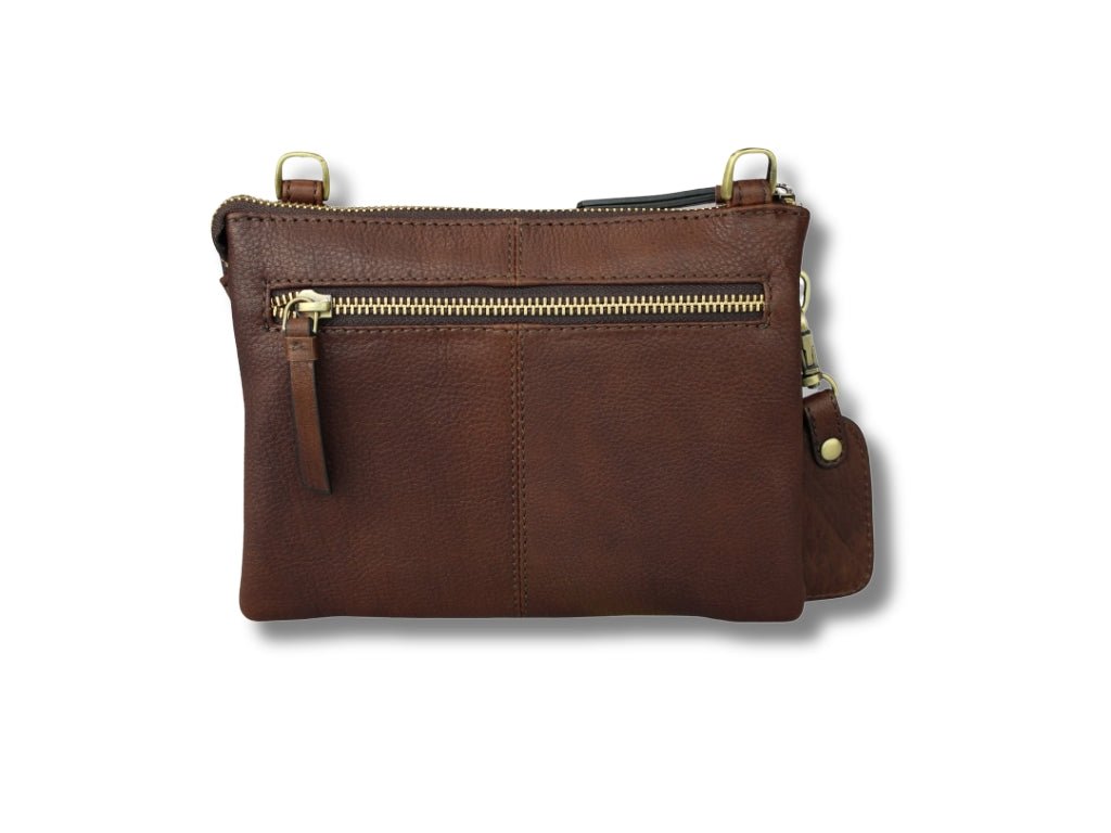 Leren Telefoontasje Donker Bruin Evie - Lioné - Lioné