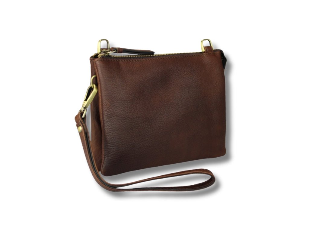 Leren Telefoontasje Donker Bruin Evie - Lioné - Lioné