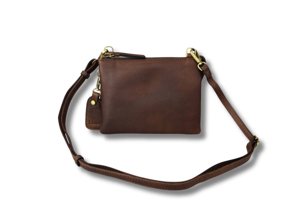 Leren Telefoontasje Donker Bruin Evie - Lioné - Lioné