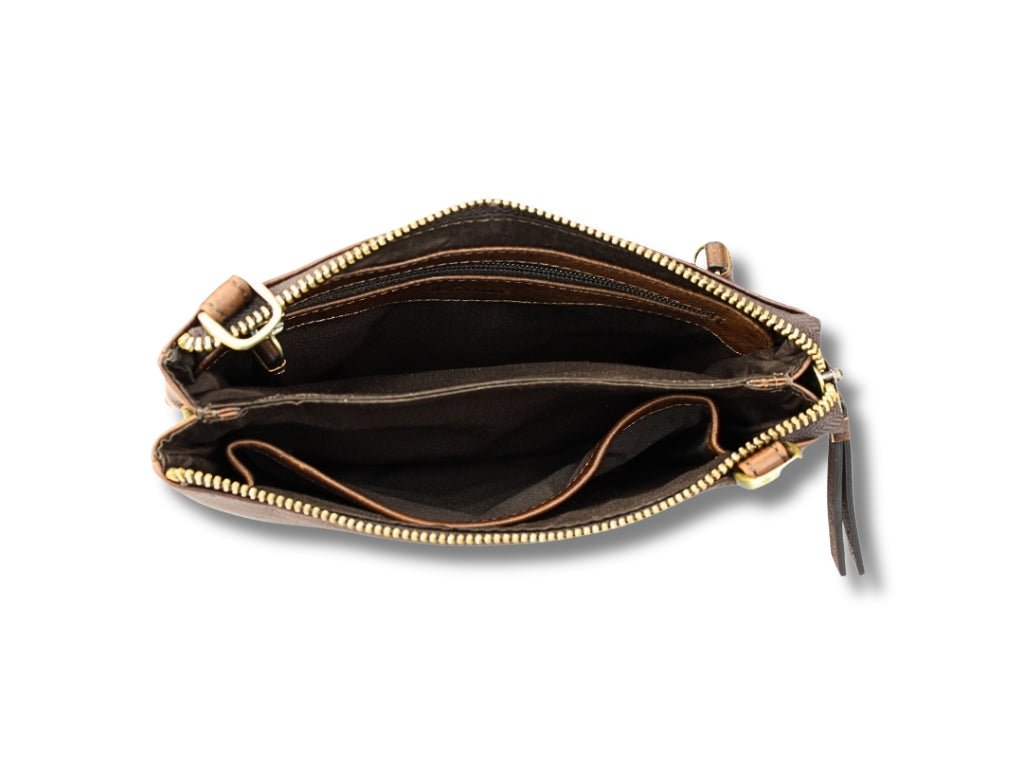 Leren Telefoontasje Donker Bruin Evie - Lioné - Lioné