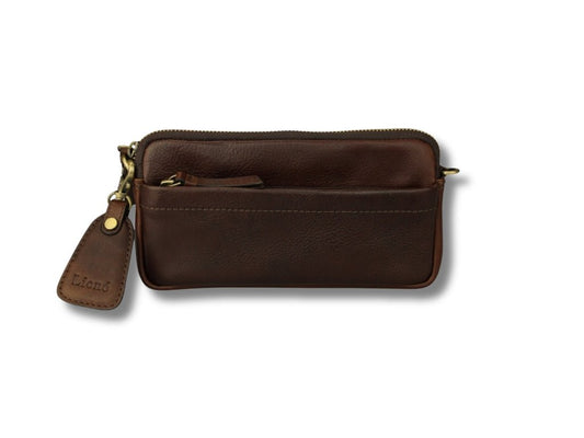Leren Telefoontasje Donker Bruin Molly - Lioné - Lioné