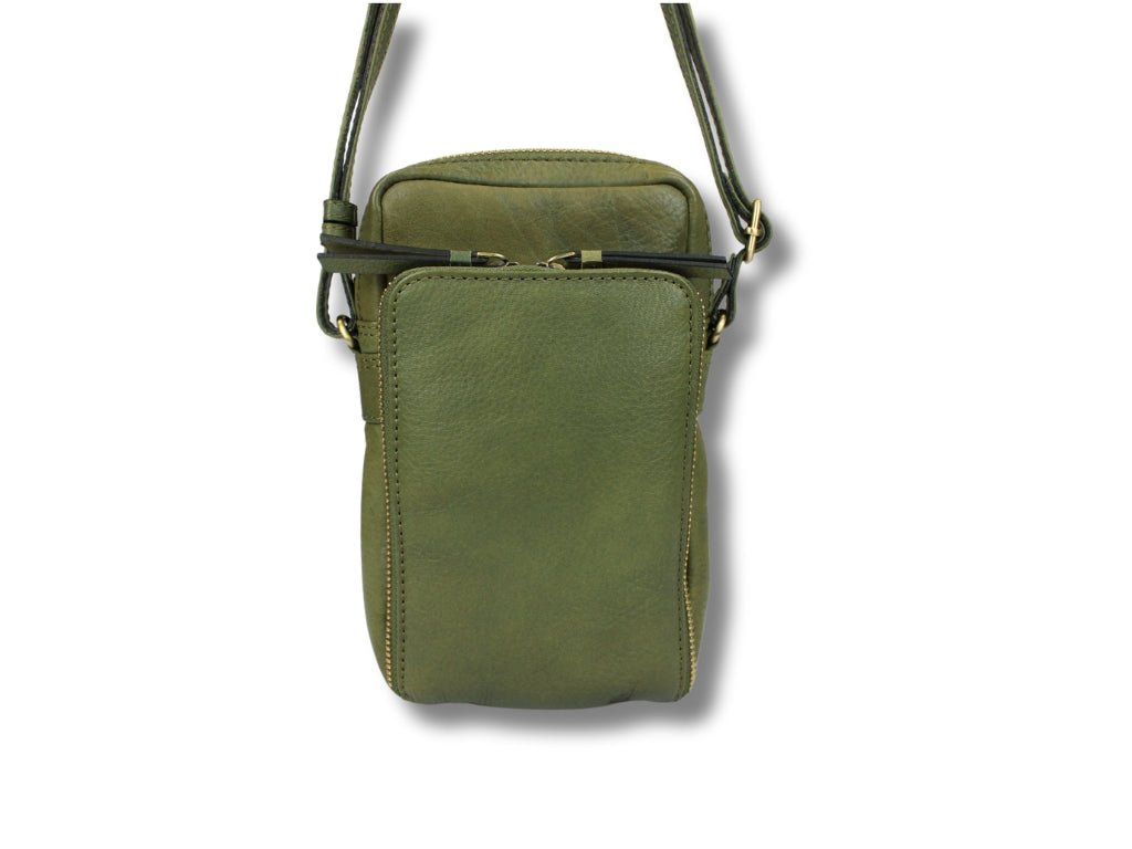 Leren Telefoontasje Olijf Beau - Lioné - Lioné