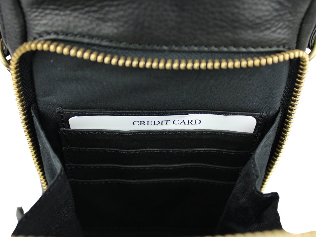 Leren Telefoontasje Zwart Beau - Lioné - Lioné