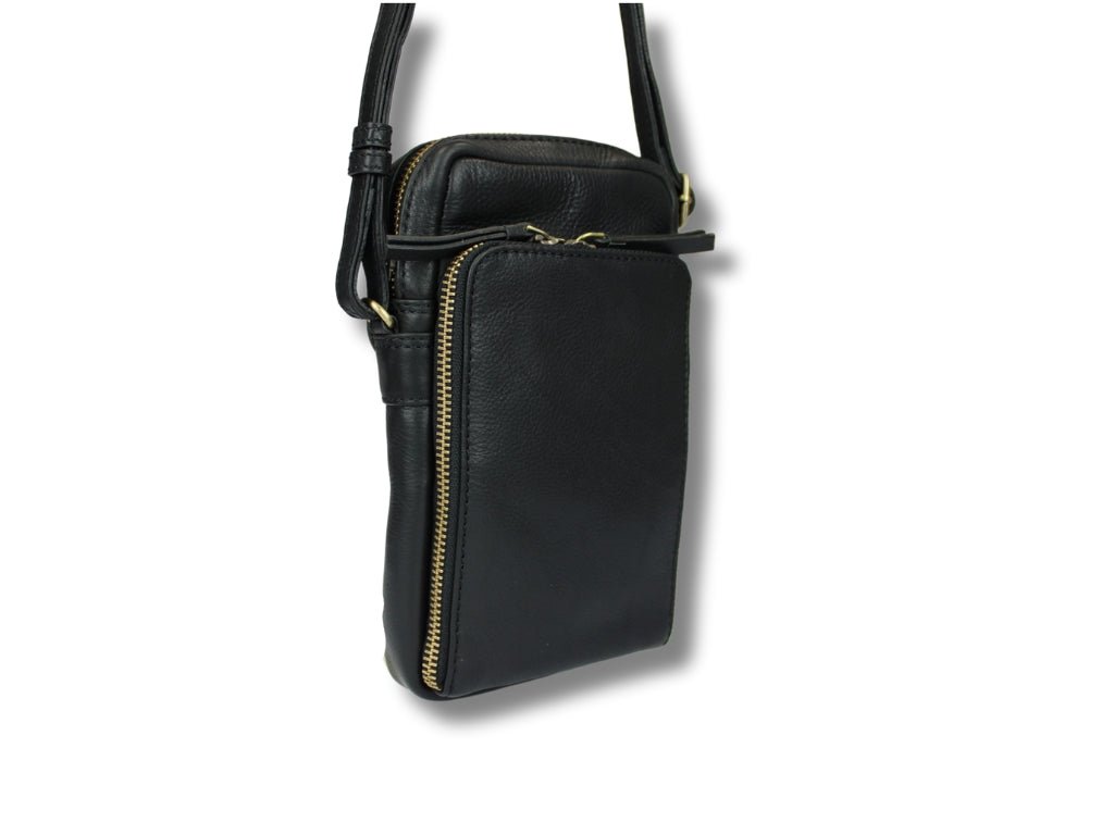 Leren Telefoontasje Zwart Beau - Lioné - Lioné