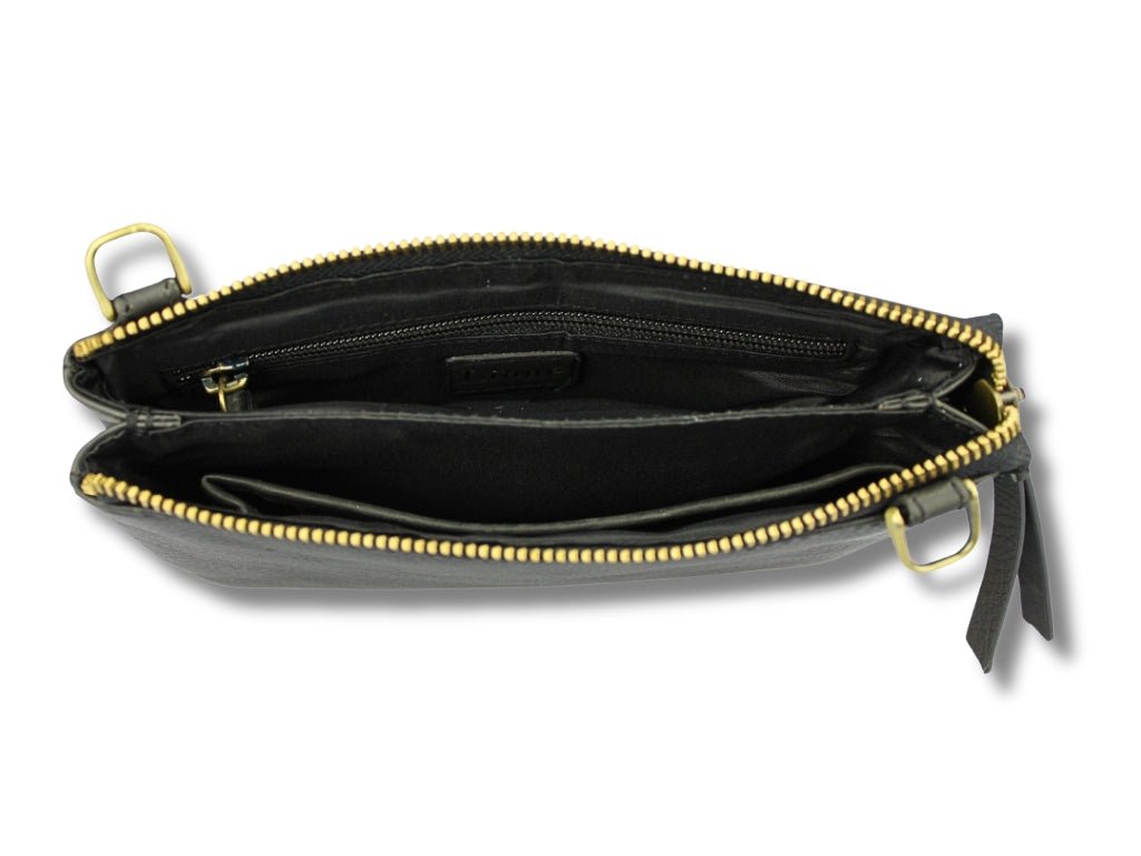 Leren Telefoontasje Zwart Evie - Lioné - Lioné