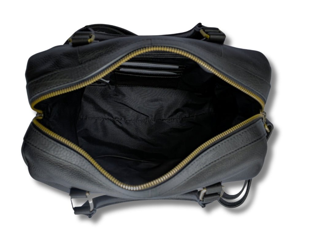 Zwarte Leren Handtas Dames – Babette | Just Lioné - Lioné - Lioné