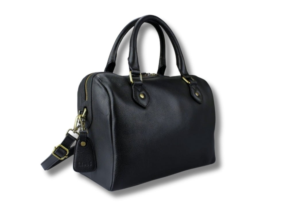 Zwarte Leren Handtas Dames – Babette | Just Lioné - Lioné - Lioné