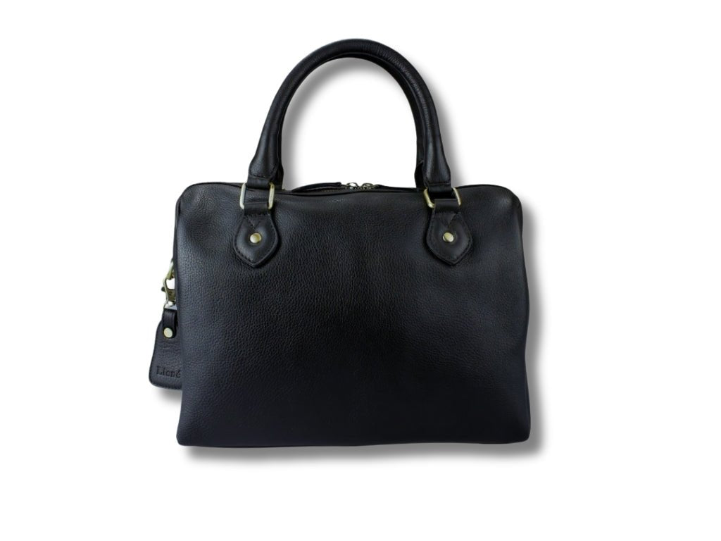 Zwarte Leren Handtas Dames – Babette | Just Lioné - Lioné - Lioné