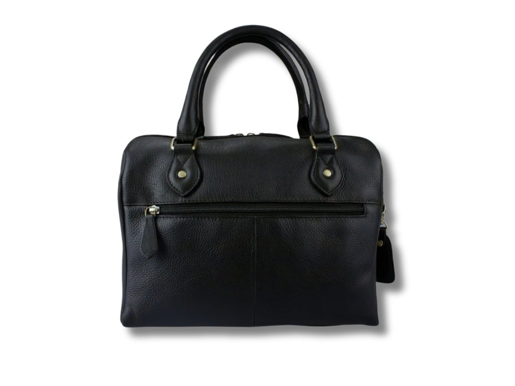 Zwarte Leren Handtas Dames – Babette | Just Lioné - Lioné - Lioné