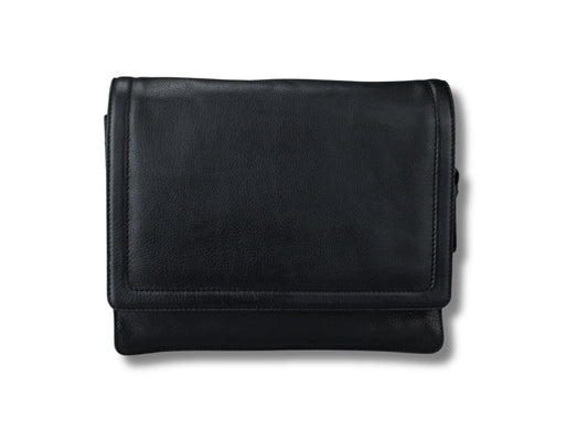 Zwarte Leren Schoudertas Dames – Amber | Just Lioné - Lioné - Lioné