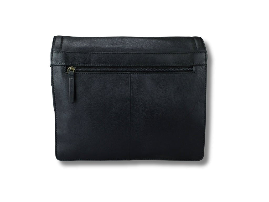 Zwarte Leren Schoudertas Dames – Amber | Just Lioné - Lioné - Lioné