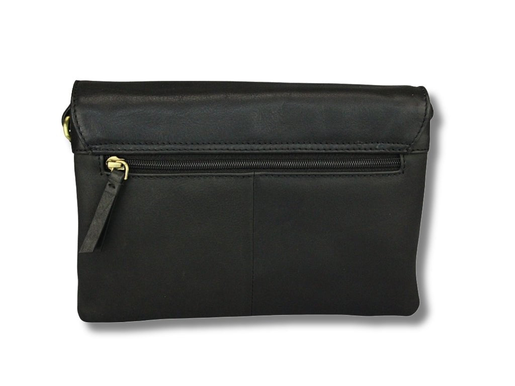 Zwarte Leren Schoudertas Dames – Britt | Just Lioné - Lioné - Lioné