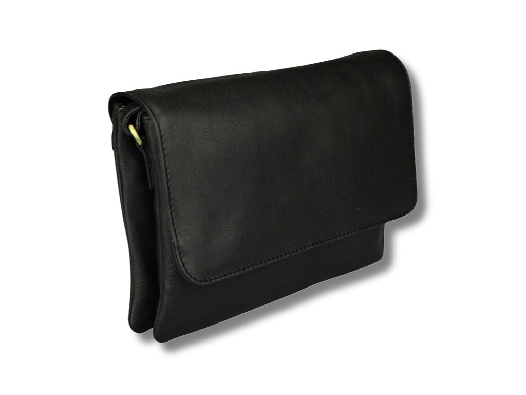 Zwarte Leren Schoudertas Dames – Britt | Just Lioné - Lioné - Lioné