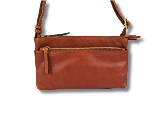 Leren Schoudertas Cognac José - Lioné - Lioné