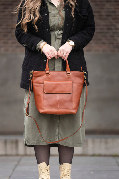 Leren Shopper Cognac Charlotte - Lioné - Lioné
