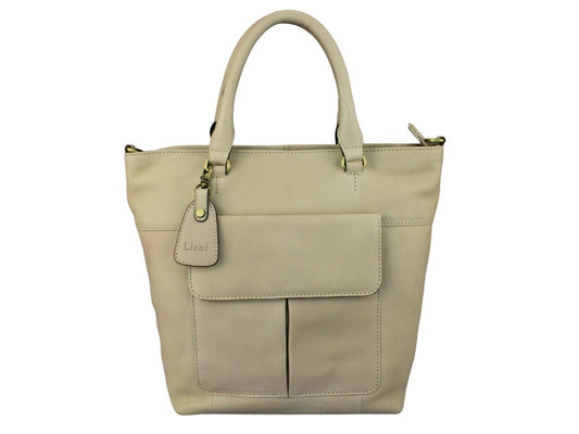 Leren Shopper Zand Charlotte - Lioné - Lioné